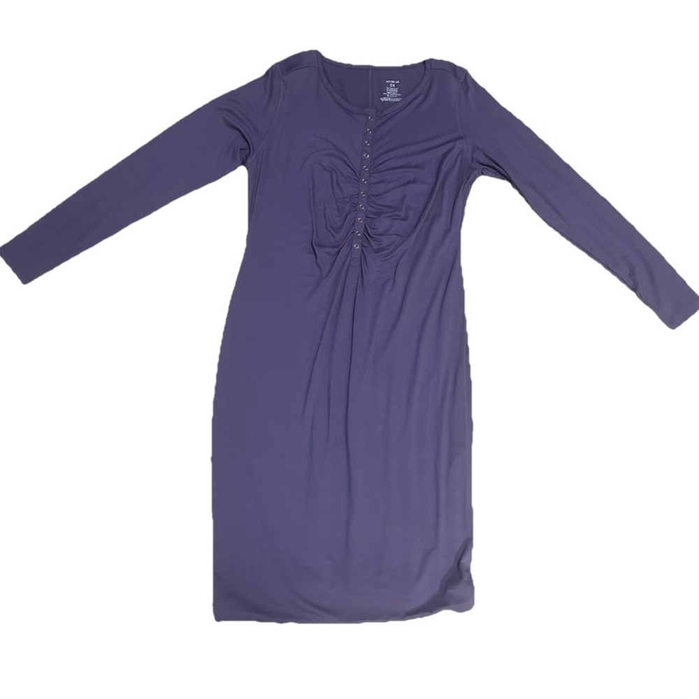 Women's Adore Me Pajama Dress Size 0X Purple Long Sleeve